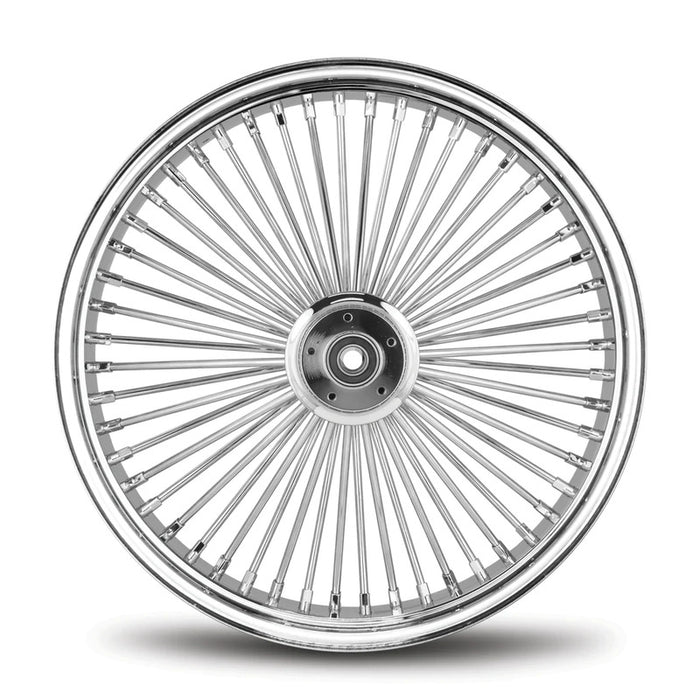 Attitude Inc Wheel, Front, MaxSpoke, Chrome/Chrome Harley-Davidson , 23 in. X 3.5 in, Single Disc 3/4'' Axle, Each - ATT-37-503-23