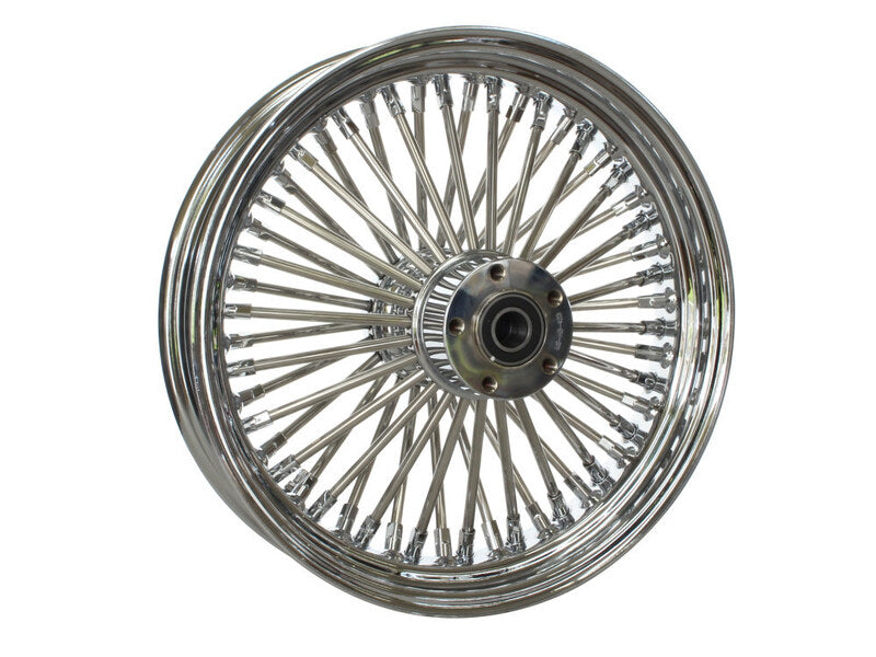 Attitude Inc Wheel, Rear, MaxSpoke, Chrome/Chrome, for Harley-Davidson , 18 in.X 3.5 in, 3/4'' Axle, Each - ATT-37-509