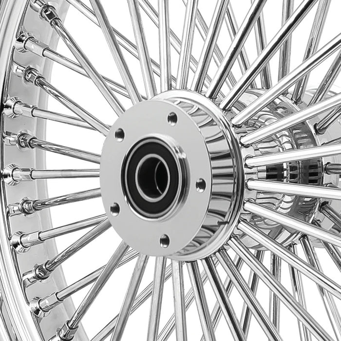 Attitude Inc Wheel, Rear, MaxSpoke, Chrome/Chrome, for Harley-Davidson , 18 in.X 3.5 in, 3/4'' Axle, Each - ATT-37-509