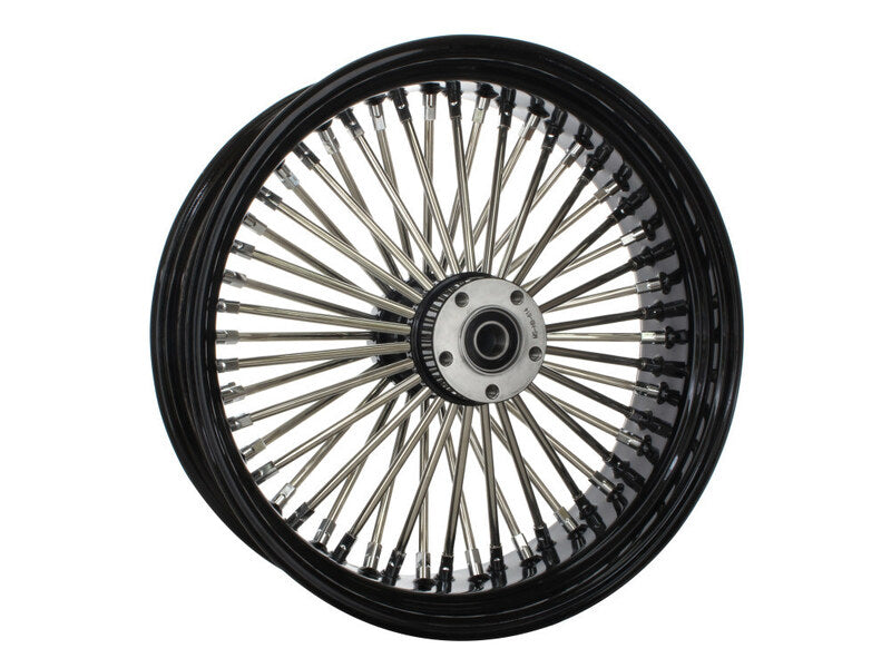 Attitude Inc Wheel, Rear, MaxSpoke, Black/Chrome Spoke, For Harley-Davidson , 18 x 5.5, 25mm Axle, Each - ATT-38-622