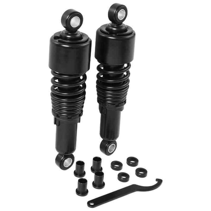 Attitude Inc Shocks, Lowering Heavy Duty Rear Premium Shocks Suspension, Black Adjustable, For Harley Sportster 04-12, Kit - ATT-XF2906C300-B