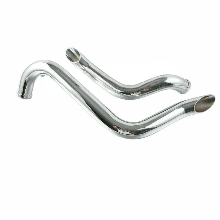 Attitude Inc Exhaust Headers Chrome Drag Pipes 1 3/4 inc , suit Harley Touring , Sportster, Dyna, Softail - ATT-XF2906c68-E