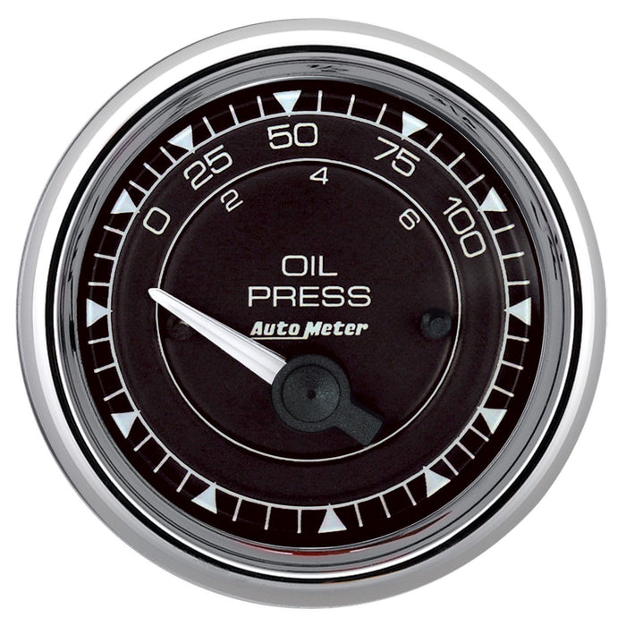 Autometer Chrono Chrome Series Oil Pressure Gauge (AU9727)