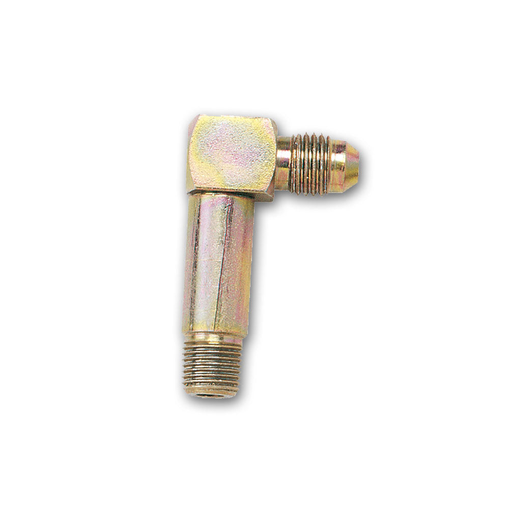 Longacre Long leg caliper fitting - 1/8" NPT x #4 AN 90º - 52-45220