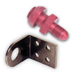 Longacre #3 Brake Line Frame Fitting w/ Tab & Nut - 52-45286