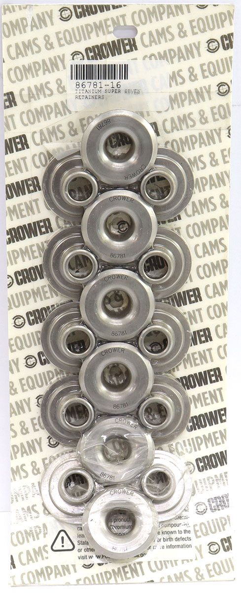 Crower Titanium Super Seven Retainers for 1.550" dia. Dual Spring (C86781-16) C86781-16