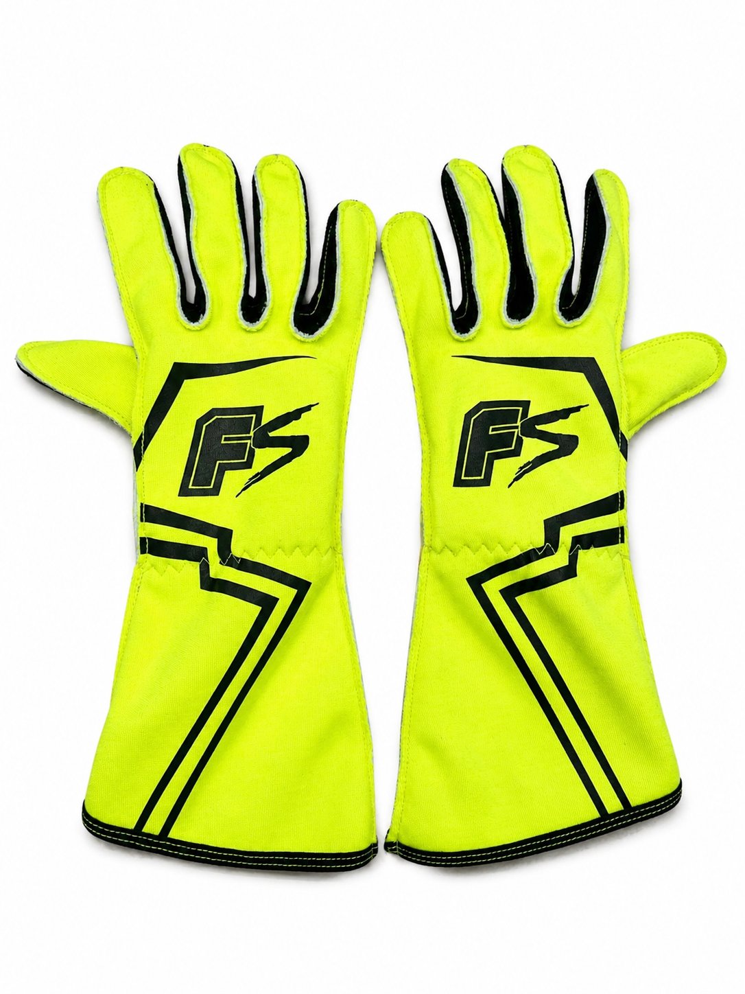 Fast Lane Fusion Racing Gloves - Fluro Yellow