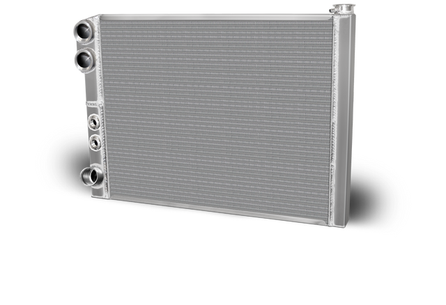 AFCO Double Pass Radiator Chevy 27.5 X 19 X 1.50 Core, Universal 20 AN Female Inlet - 80185FNDP-UD 80185FNDP-UD