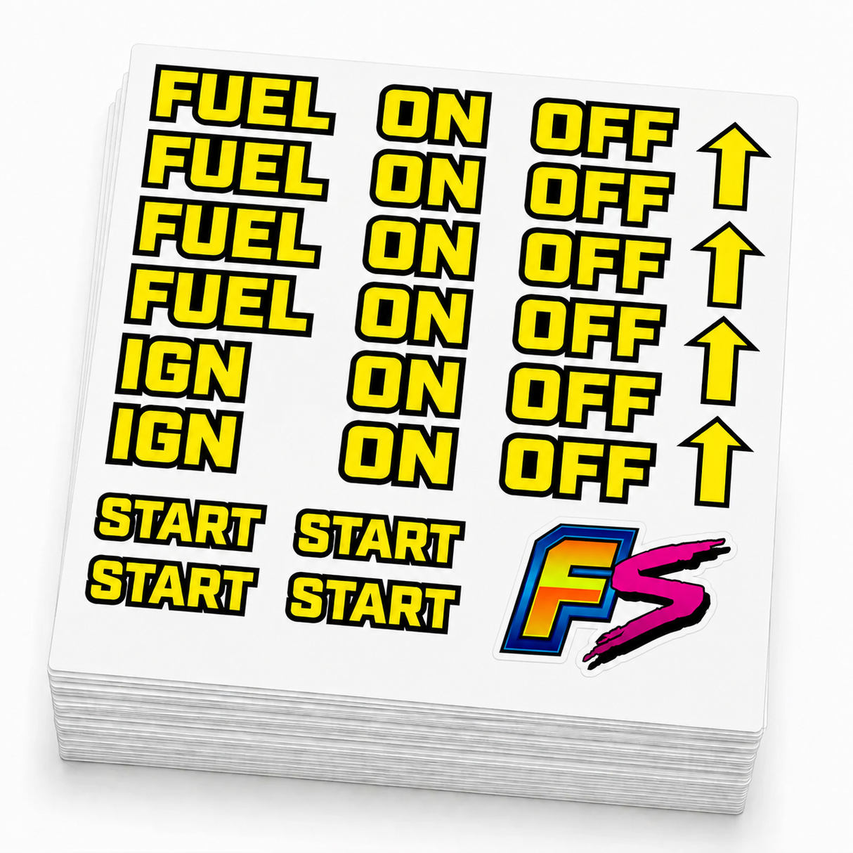 Fuel ON OFF Sticker Sheets