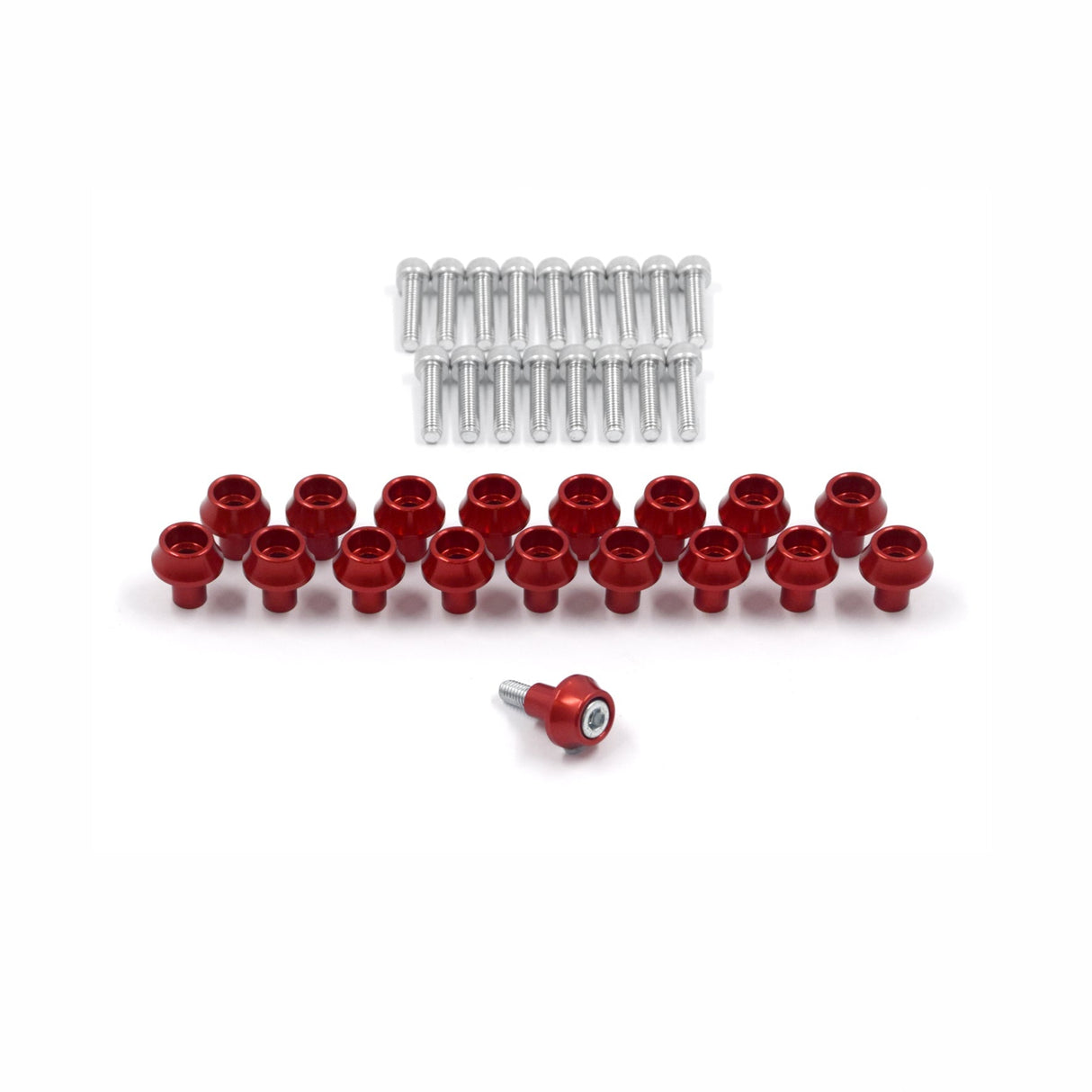 Rocker Cover Dress-Up Bolt set for EVO 10 Engines 072-008-RED