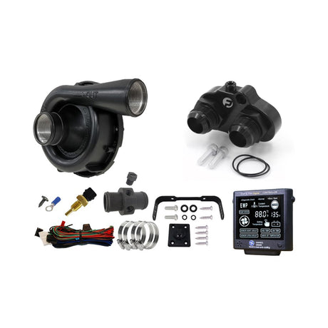 Electric Water Pump Adaptor for Mazda 12A / 13B / 20B 015-012, 2x 015-006,DC-8975-BLACK