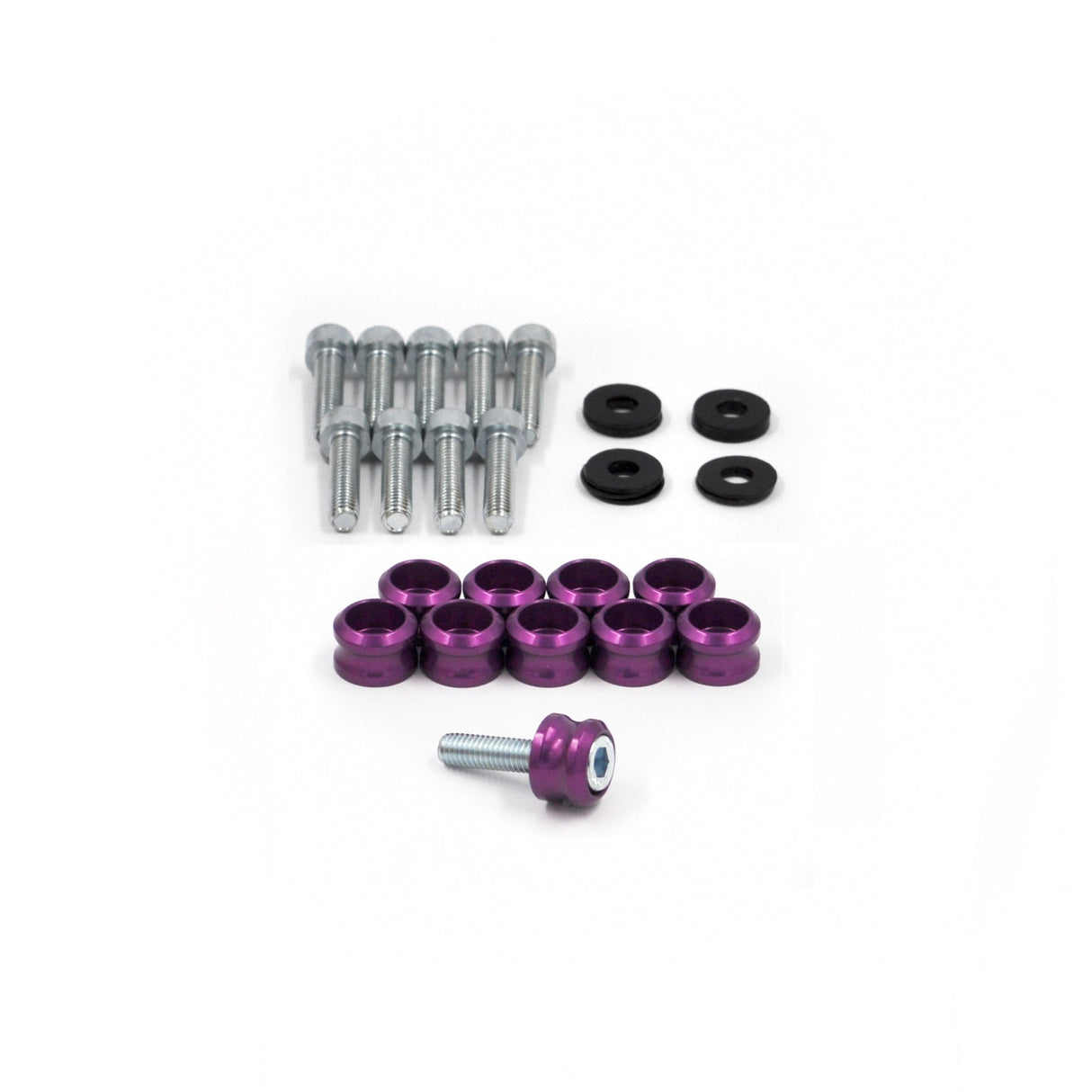 Rocker Cover Dress-Up Kit for Nissan RB20E, RB30E and RB30ET Engines 072-010 PURPLE