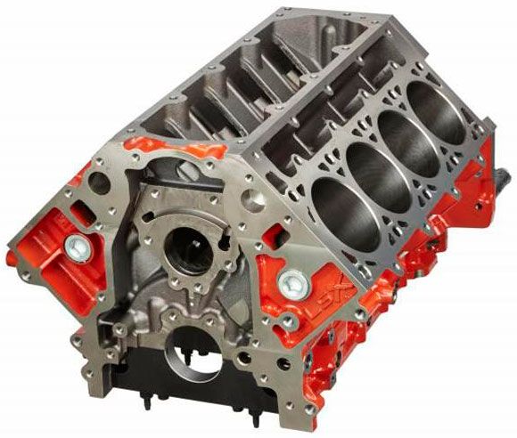 GM GM LSX Bowtie Cast Iron Engine Block, 6-Bolt Mains (GM19417351 ...