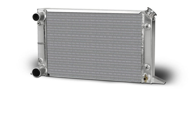AFCO Aluminum Radiator Scirocco Left Hand Double Pass 1-1/2 Inlet 1-3/4 Outlet - 80105N 80105N