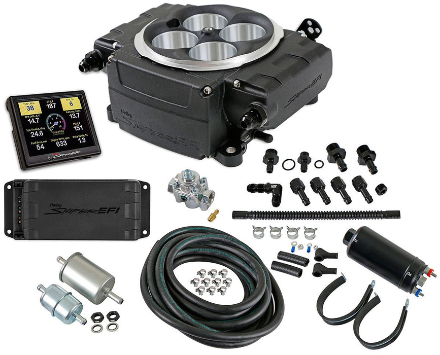 Holley Sniper 2 EFI 4BBL Self Tuning System with PDM and Fuel Pump Kit, Black (HO550-511-3PK)