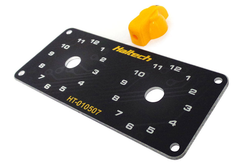 Haltech Dual Switch Panel Only - includes Yellow knob HT-010507