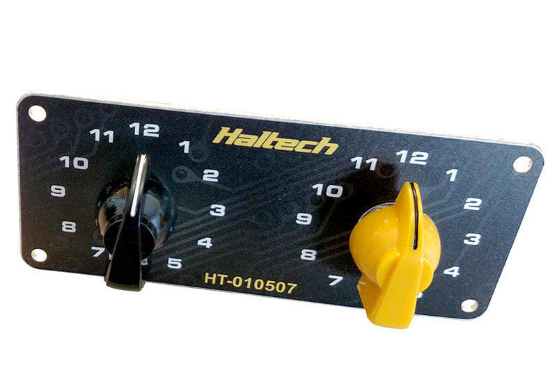 Haltech Dual Switch Panel Only - includes Yellow knob HT-010507