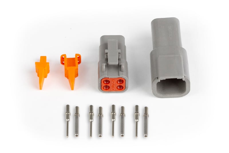 Haltech Plug and Pins Only - Matching Set Deutsch DTM-4 Connectors (7.5 Amp) HT-031014