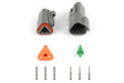 Haltech Plug and Pins Only - Matching Set of Deutsch DT-3 Connectors - ( 13 Amp) HT-031113
