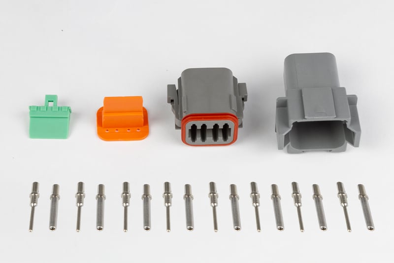 Haltech Plug and Pins Only - Matching Set of Deutsch DT-8 Connectors - ( 13 Amp) HT-031116