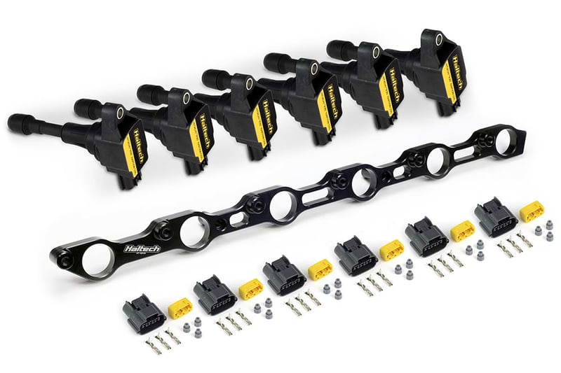 Haltech R35 Coil Bracket Kit for Toyota JZ- Includes bracket , coils and connectors - HT-120200