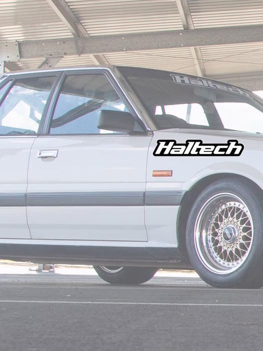 Haltech Logo Sticker Black and White