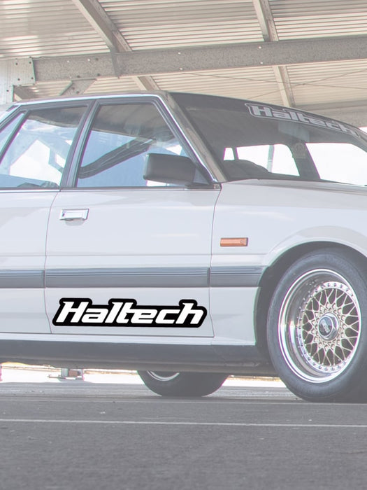 Haltech Logo Sticker Black and White