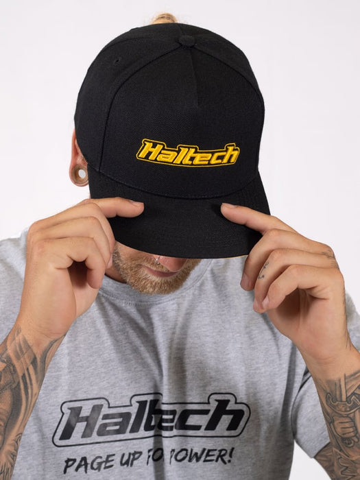 Haltech Snapback Cap Black with Yellow Logo