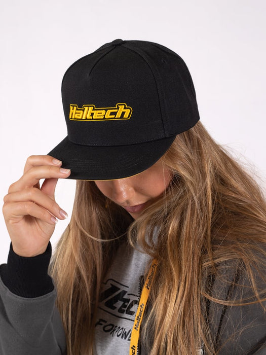 Haltech Snapback Cap Black with Yellow Logo