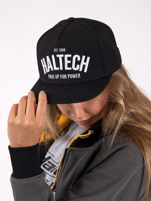 Haltech Snap Back Black with White Text