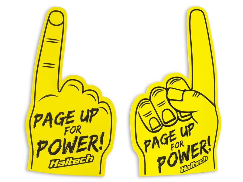 Haltech "Page Up for Power" Foam Finger