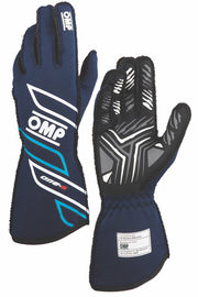 OMP One S Gloves - Navy Blue/Cyan 2025