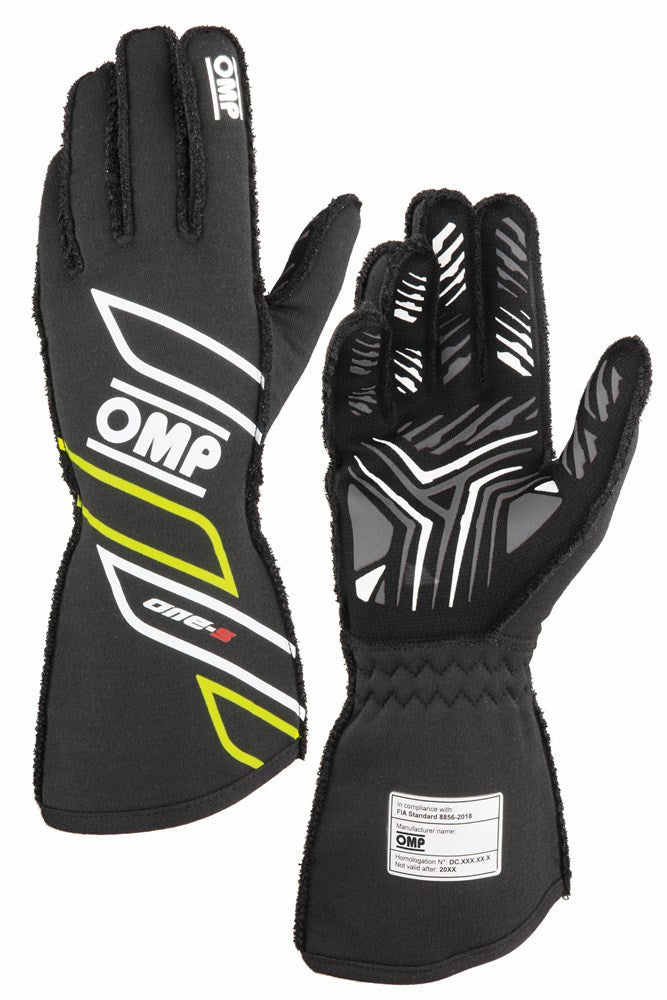 OMP One S Gloves - Grey/Yellow