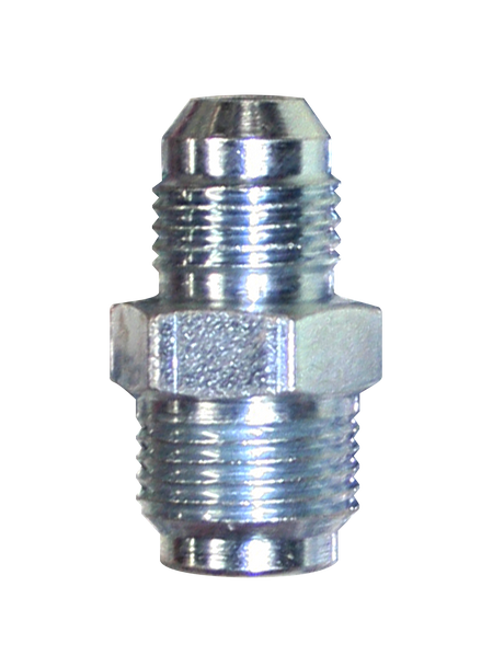 AFCO Steel Power Steering Box Fitting Small 5/8 Inch - 18 Up To 1979 GM Steering Box Return Flare Type - 37124 37124