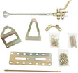 Lokar Single Bend 16" Shifter with Brushed Mushroom Knob (LK-CM350BM) LK-CM350BM