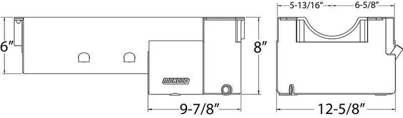 Moroso Aluminium Wet Sump Oil Pan, 8" Deep, Donovan 700 & DRC2 Pan Rail (MO20372)