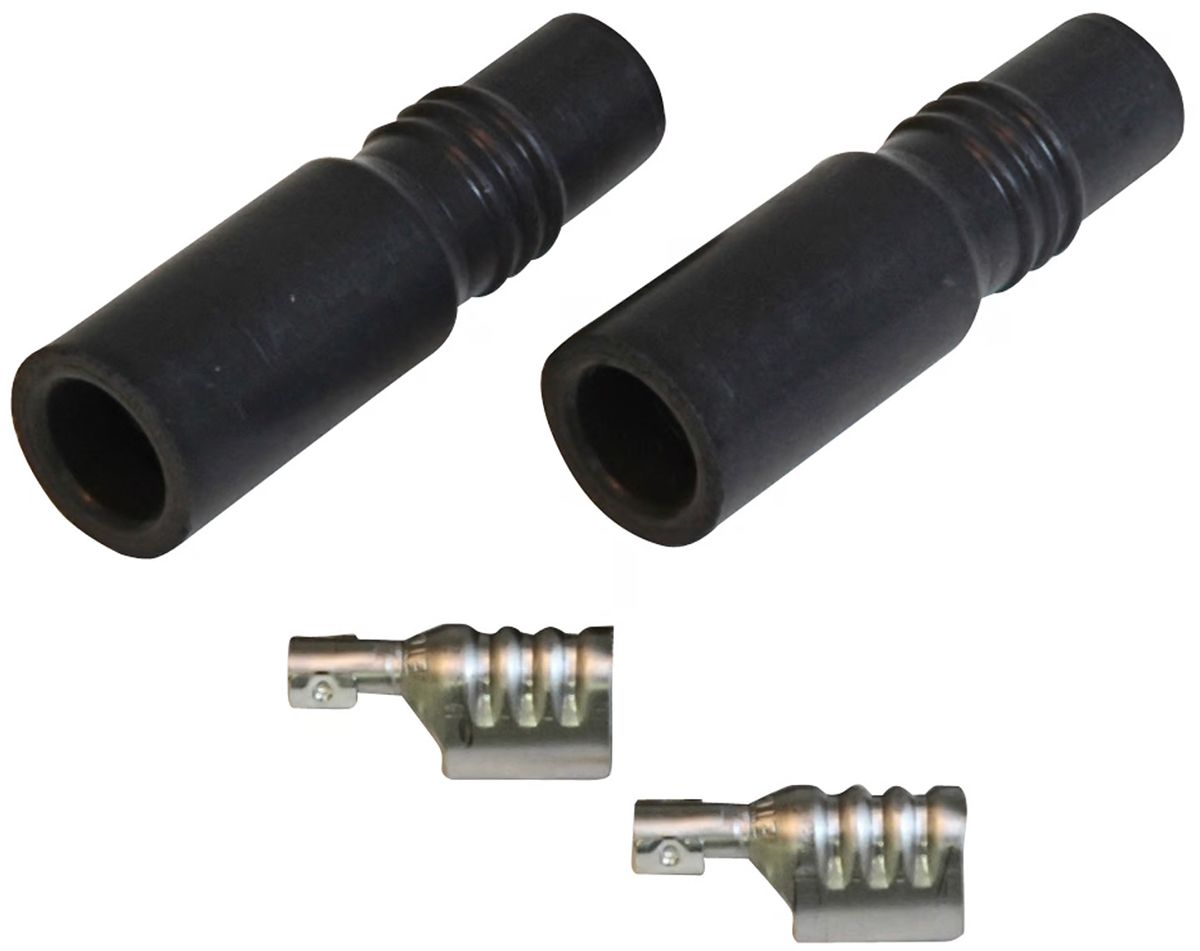 MSD Replacement Coil Boots and Terminals - Black (MSD3302) MSD3302