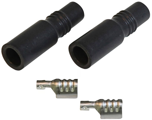 MSD Replacement Coil Boots and Terminals - Black (MSD3302) MSD3302