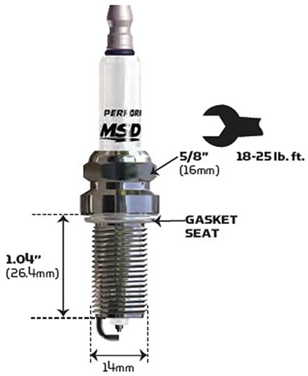 MSD Iridium Spark Plug 9IR5L Resistor Type with Extended Projected Tip (MSD3729) MSD3729