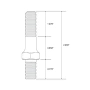 Proflow Rocker Arm Screw In Stud Kit, 7/16, Top 7/16-14 in., Bottom 7/16-20 in. Universal, Chevrolet, Ford, Holden V8, Set Of 16 - PFE-42288-16