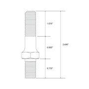 Proflow Rocker Arm Screw In Stud Kit, 7/16, Top 7/16-14 in., Bottom 7/16-20 in. Universal, Chevrolet, Ford, Holden V8, Set Of 16 - PFE-42288-16