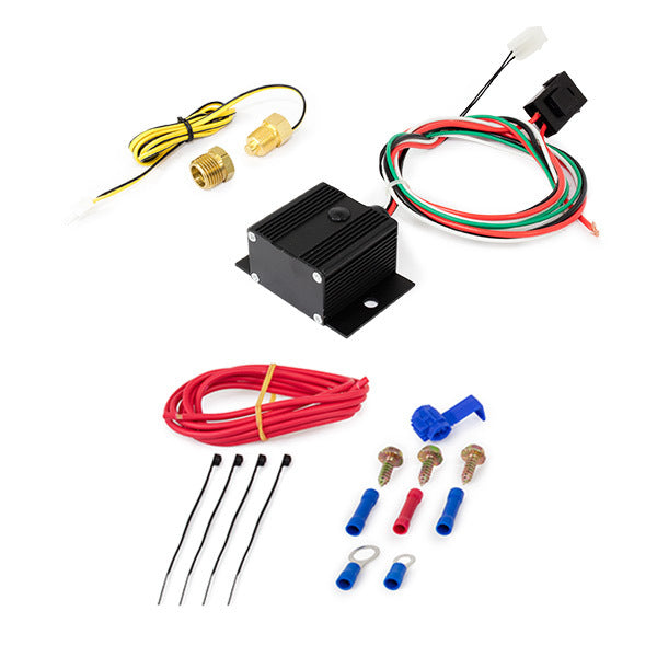 Proflow Adjustable Electric Fan Controller Wiring Harness Kit, Thread-In Thermostat, 150-240 Degree F, Black - PFE-HC7110BK PFE-HC7110BK