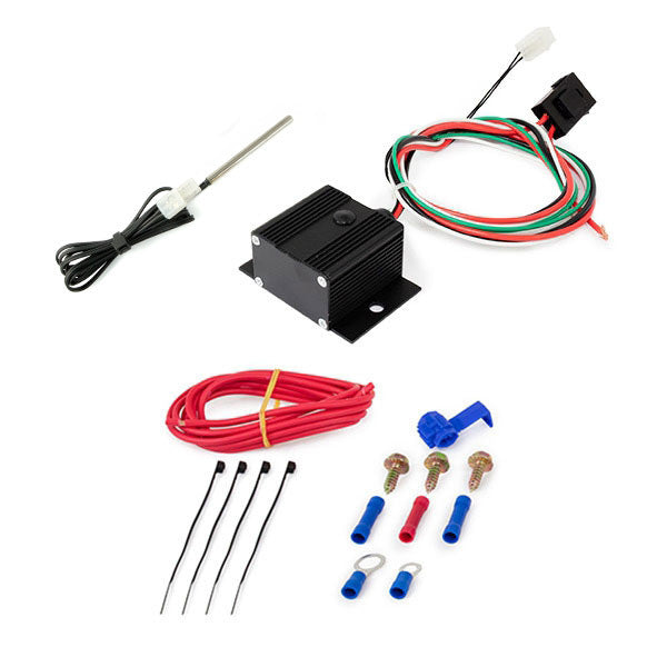 Proflow Adjustable Electric Fan Controller Wiring Harness Kit, Probe Thermostat, 150-240 Degree F, Black - PFE-HC7111BK PFE-HC7111BK
