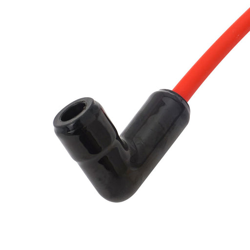 Proflow SuperMax Wire, Ignition Lead Kit, 8.5mm Spiral Core, Red, Ceramic 90 Deg Plug, Hei & Socket Cap, Universal, V8 with Separator Set - PFE-L85090RC