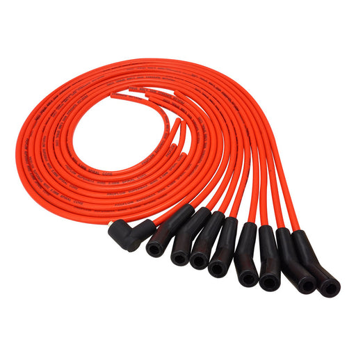 Proflow SuperMax Wire, Ignition Lead Kit, 8.5mm Spiral Core, Red, 135 Deg Plug, Hei & Socket Cap, Universal, V8 with Separator Set - PFE-L85135R PFE-L85135R