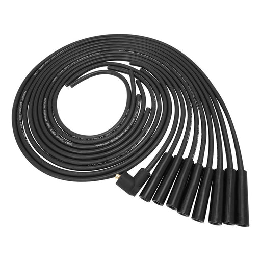 Proflow SuperMax Wire, Ignition Lead Kit, 8.5mm Spiral Core, Black, Straight Plug, Hei & Socket Cap, Universal, V8 with Separator Set - PFE-L85180BK PFE-L85180BK