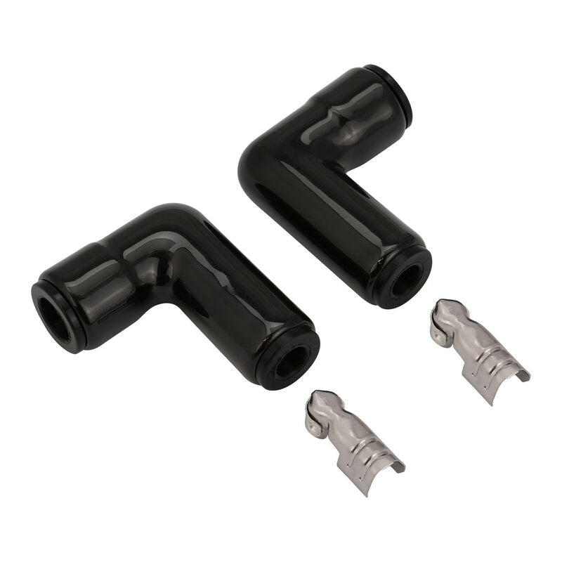 Proflow SuperMax Wire, 90 Degree Ceramic Spark Plug Boot and Terminal, 2 Boots, 2 Terminals, Pair - PFE-L90SPCTKT PFE-L90SPCTKT