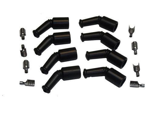 Proflow SuperMax Wire, LS Ignition Coil Boot and Terminal, Black 135 Deg, Chev For Holden, LS, 8 Boots, 8 Terminals, Kit - PFE-LLSCBTKT PFE-LLSCBTKT