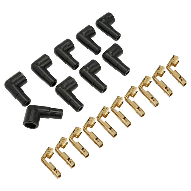 Proflow SuperMax Wire, 90 Degree Socket Distributor Cap Boots & Terminals, 9 Boots, 10 Terminals, Kit - PFE-LSDCBTKT PFE-LSDCBTKT