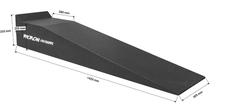 Proflow Pro Ramp, Trailer Ramps, 1-piece, 56in. Long 10.8 Degree, 8 in. Tall, Pair - PFE-PRP-RR-56